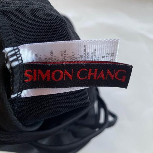 Women’s SIMON CHANG one piece bathing suit. Black with gold. Size US 8. NWOT - Picture 4 of 7